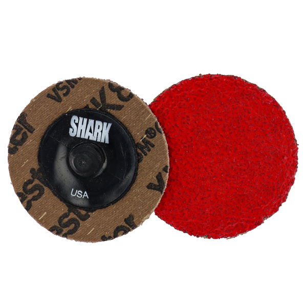 Shark Industries 2" Red Ceramic Grinding Discs Rolock 36 Grit - 25 Pk 12622